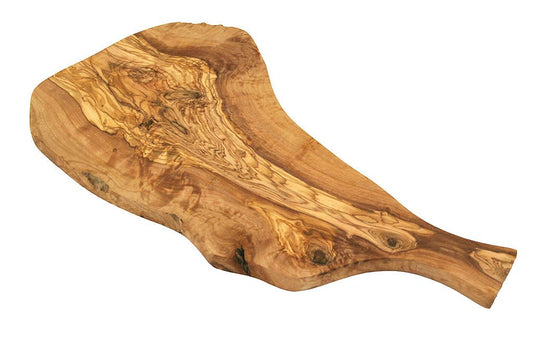 Natural cut rustic serving board approx. 36 — 39 cm olive wood