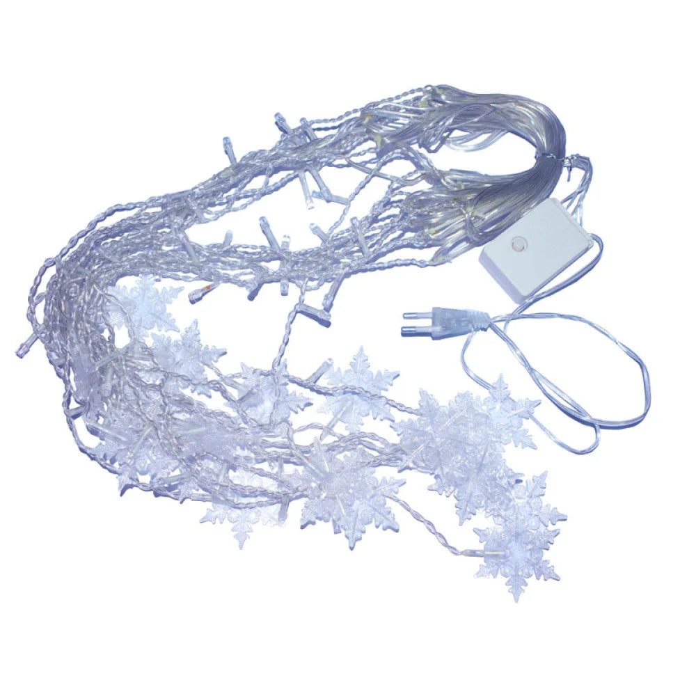 Christmas Snowflake LED String Curtain Lights