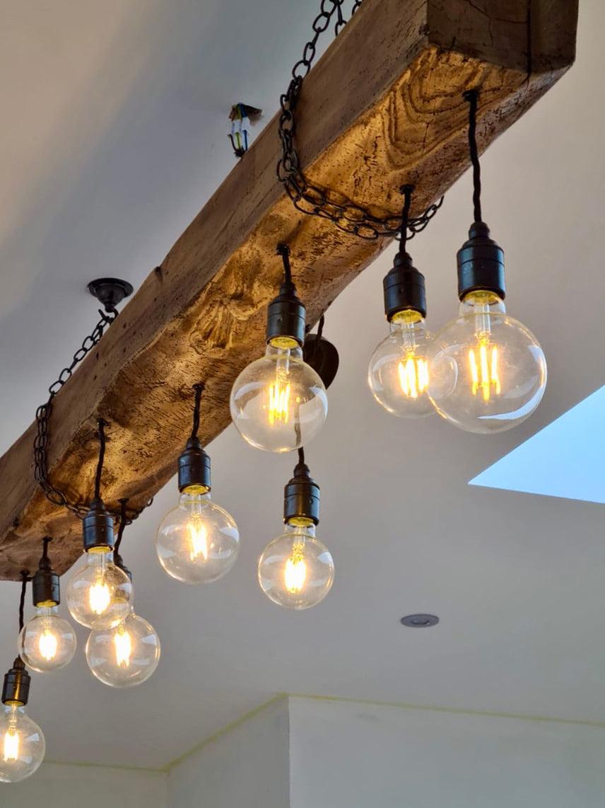 Ancient Wooden Beam Chandelier - MooBoo Home