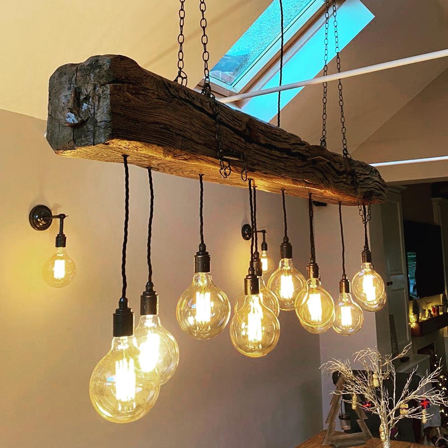 Ancient Wooden Beam Chandelier - MooBoo Home