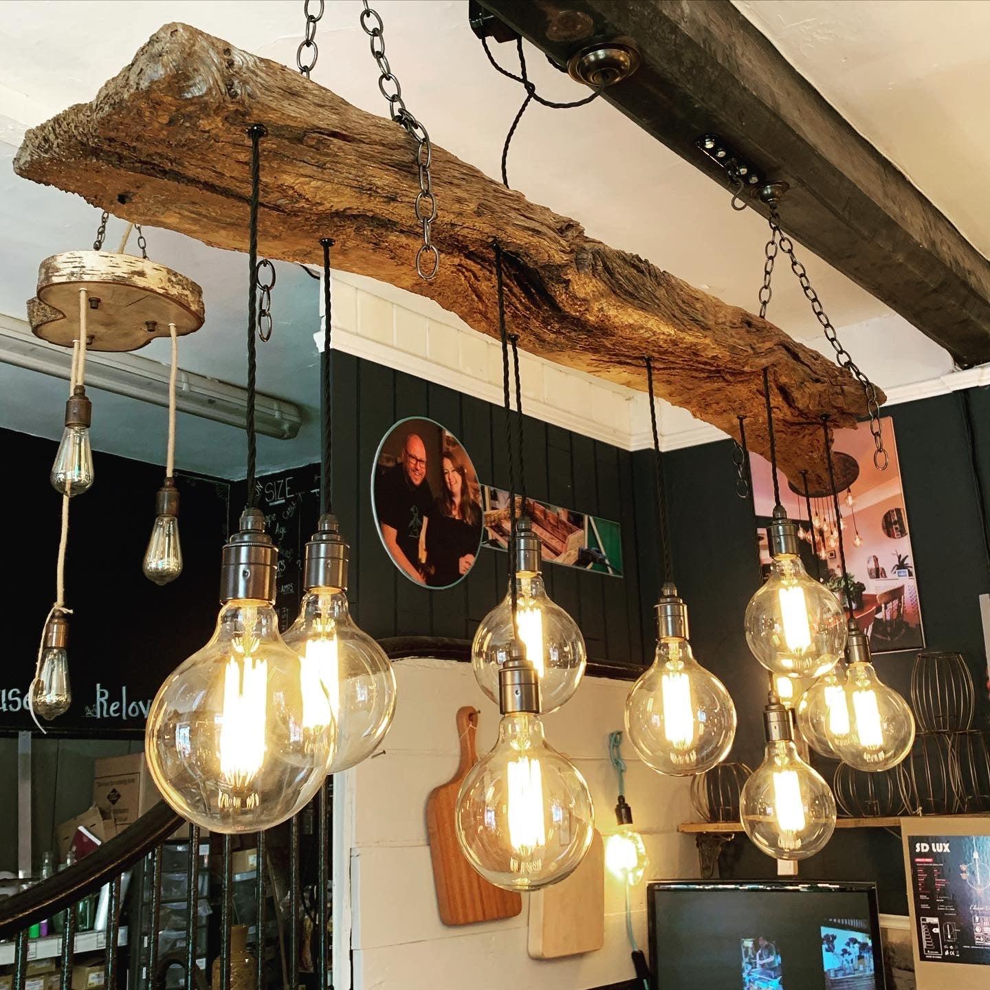 Ancient Wooden Beam Chandelier - MooBoo Home