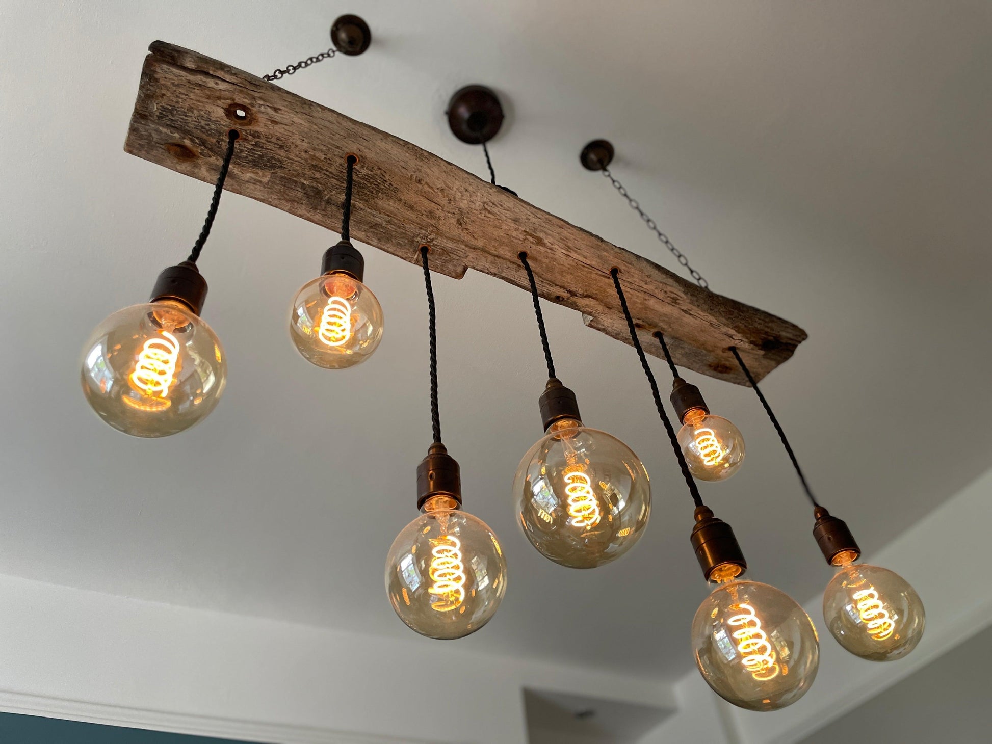 Ancient Wooden Beam Chandelier - MooBoo Home