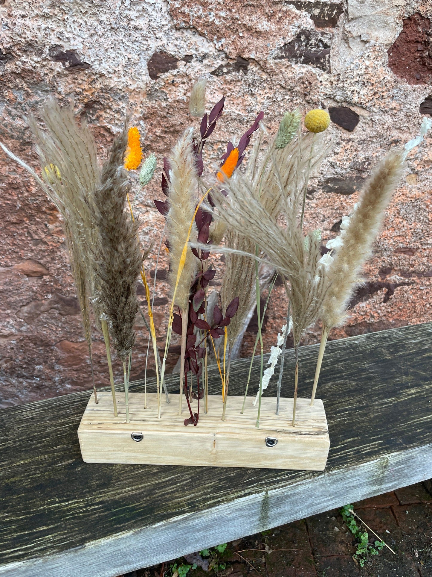 Flower Bar 30cm Reclaimed Spruce Dried Flower Wall or Table Display - MooBoo Home