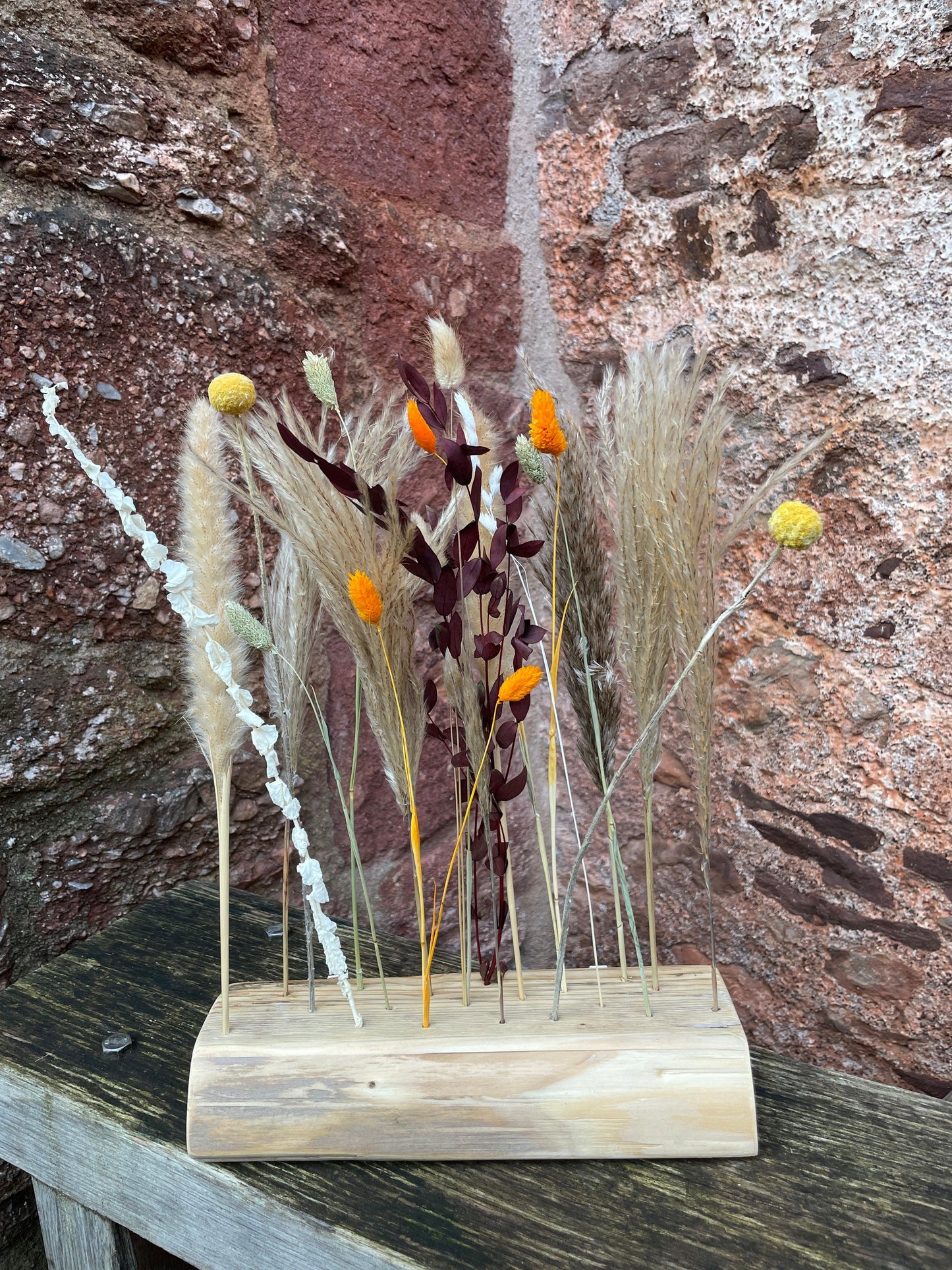 Flower Bar 30cm Reclaimed Spruce Dried Flower Wall or Table Display - MooBoo Home