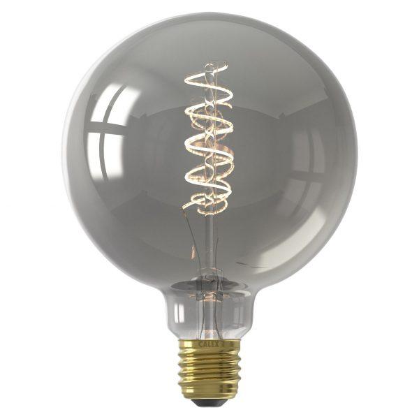 Calex G125 LED Filament Globe Lamp | Bulb | 4W | E27 | G125 | Titanium | Dimmable - MooBoo Home