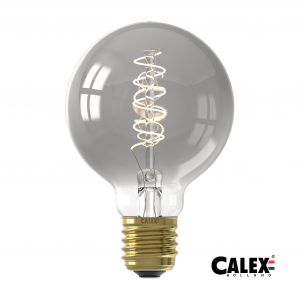 Calex G80 LED Globe Flexible Filament Lamp | Bulb | 4W | E27 | Titanium | Dimmable - MooBoo Home