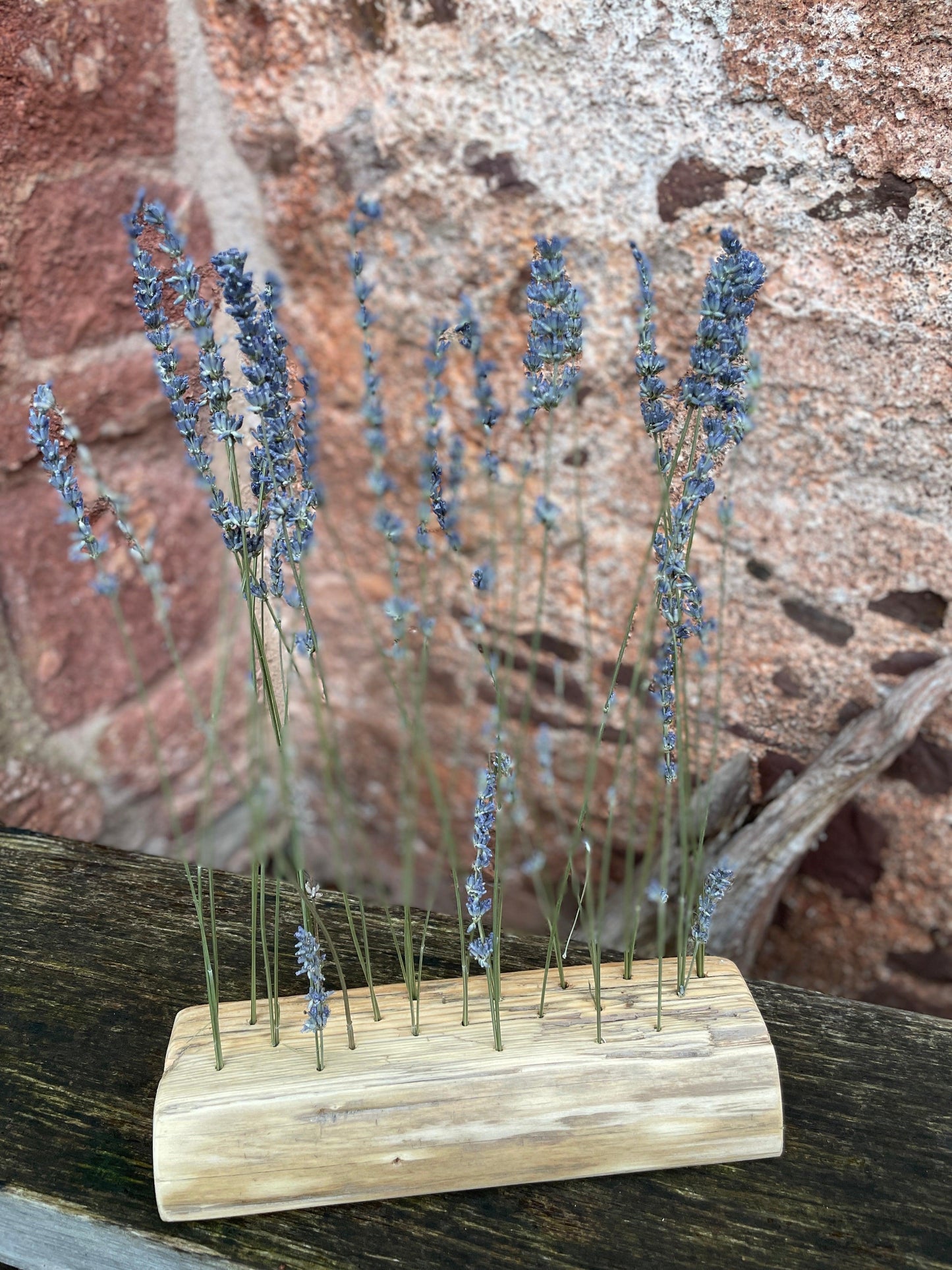 Lavender Flower Bar 30cm Reclaimed Spruce Dried Flower Wall or Table Display - MooBoo Home