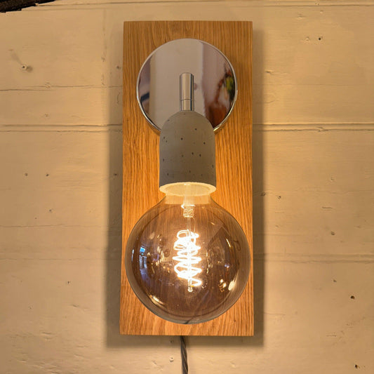 Oak and Cement Wall Light - MooBoo Home
