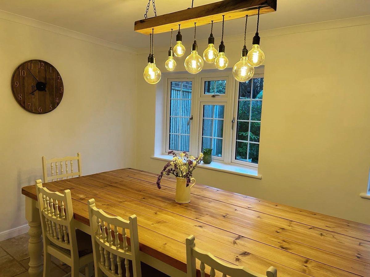 Oak Beam Chandelier - MooBoo Home