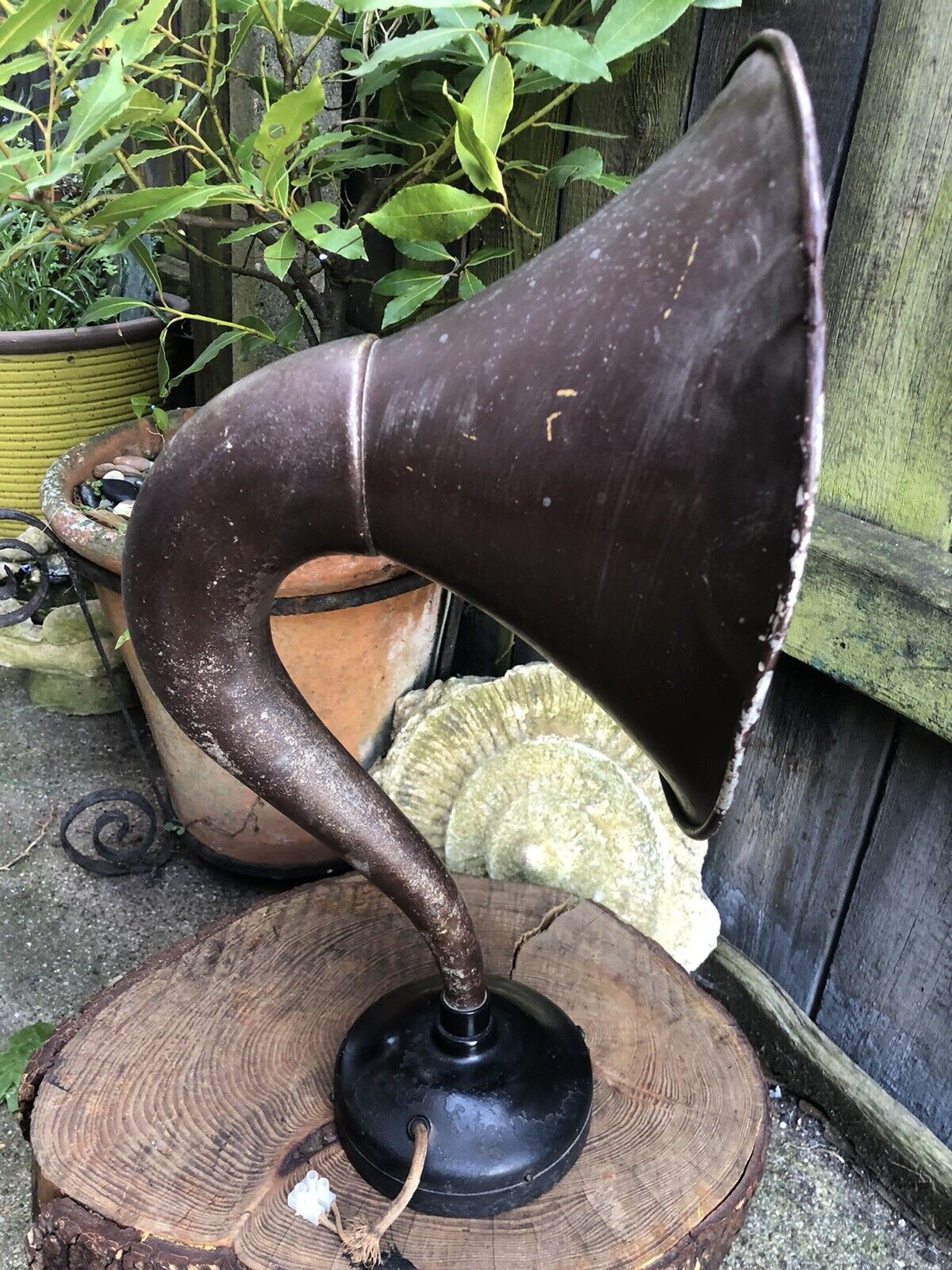 Vintage Cleartron Radio Ltd Sir Oliver Lodge radio receiver speaker horn 1926