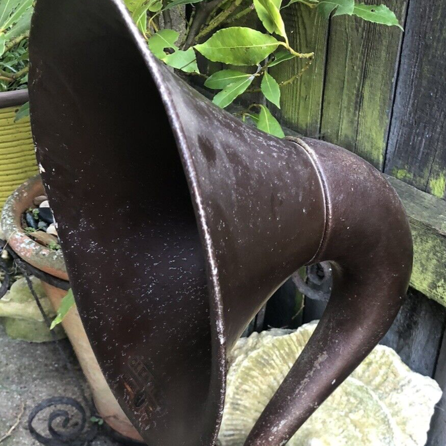 Vintage Cleartron Radio Ltd Sir Oliver Lodge radio receiver speaker horn 1926