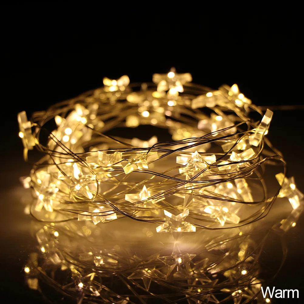 Star Copper LED Fairy Lights MooBoo Home