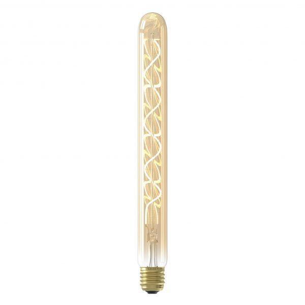 Calex Tubular Flexible Filament Lamp | Bulb | 4W | E27 | Gold | Dimmable - MooBoo Home