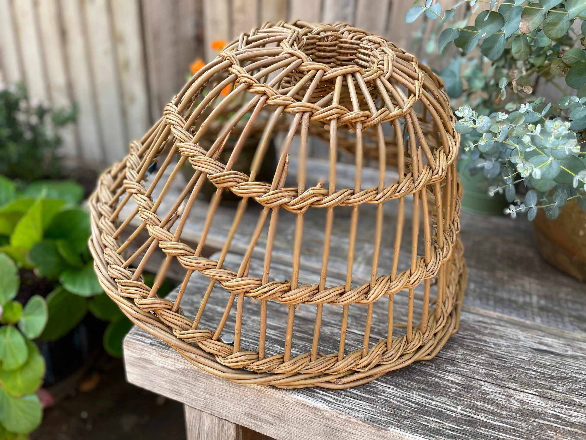 Withy Lobster Pot Pendant Shade rattan wicker alternative