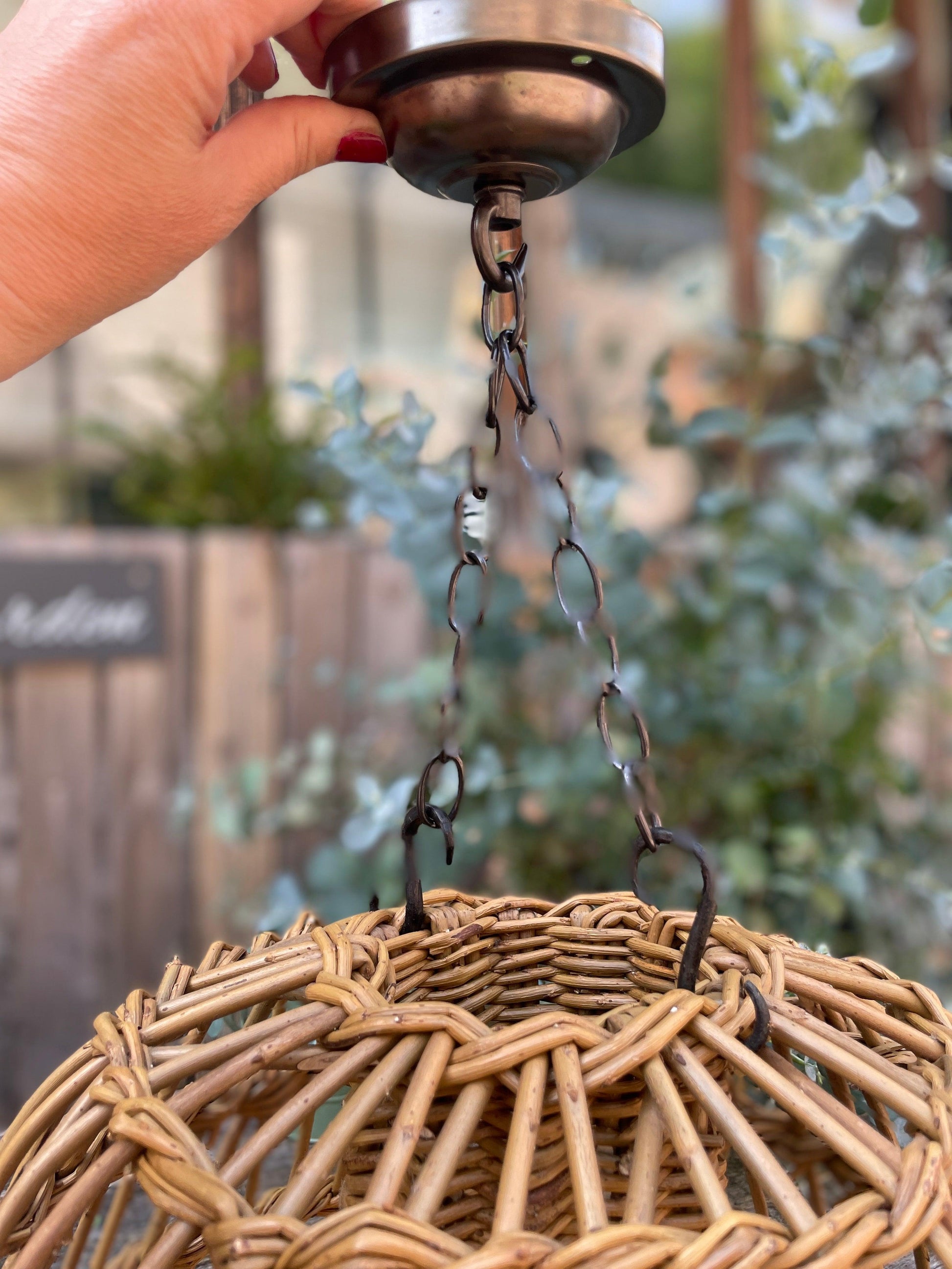 Withy Lobster Pot Pendant Shade rattan wicker alternative