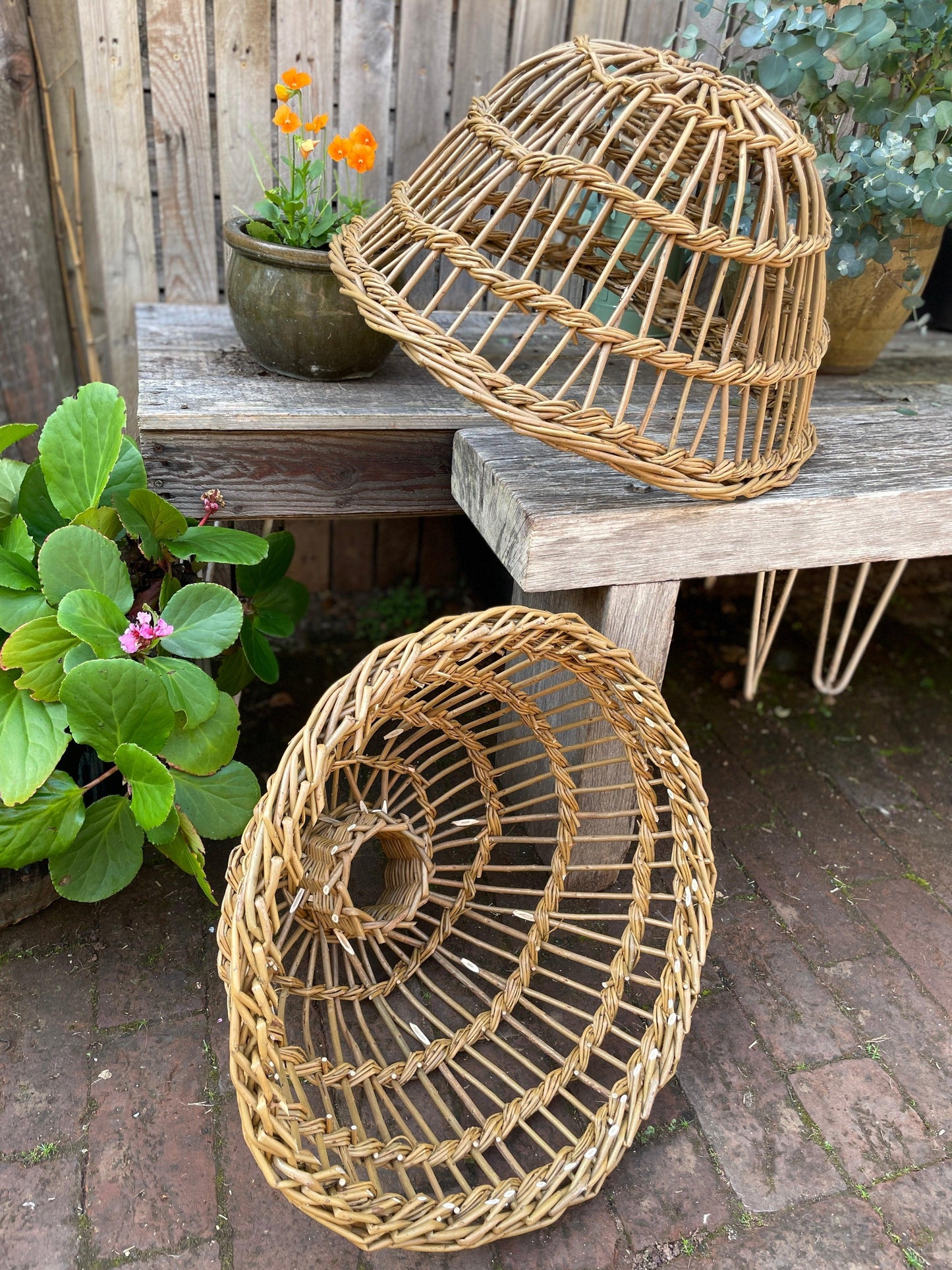 Withy Lobster Pot Pendant Shade rattan wicker alternative