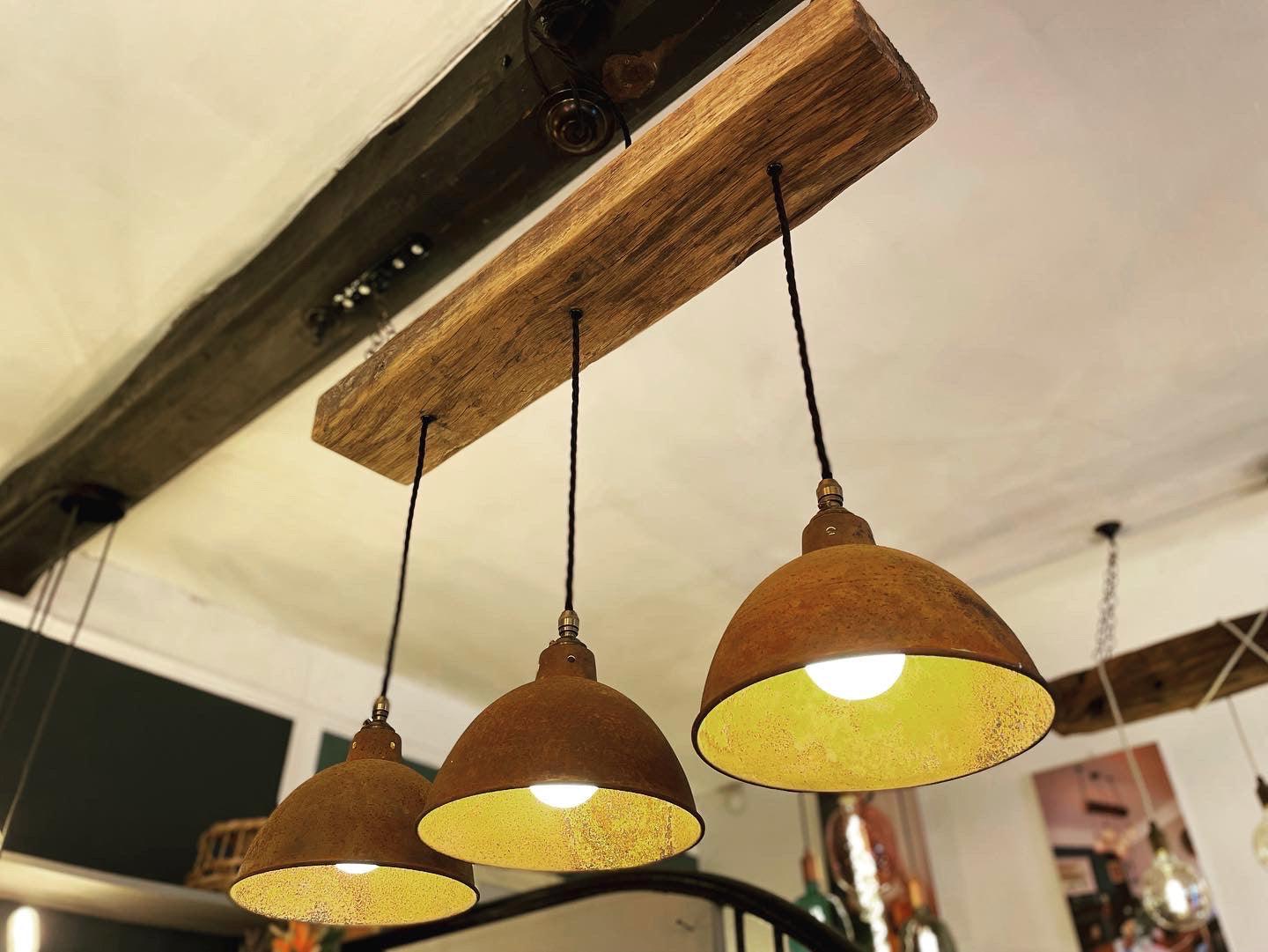 Wooden Beam Light with Shades - MooBoo Home