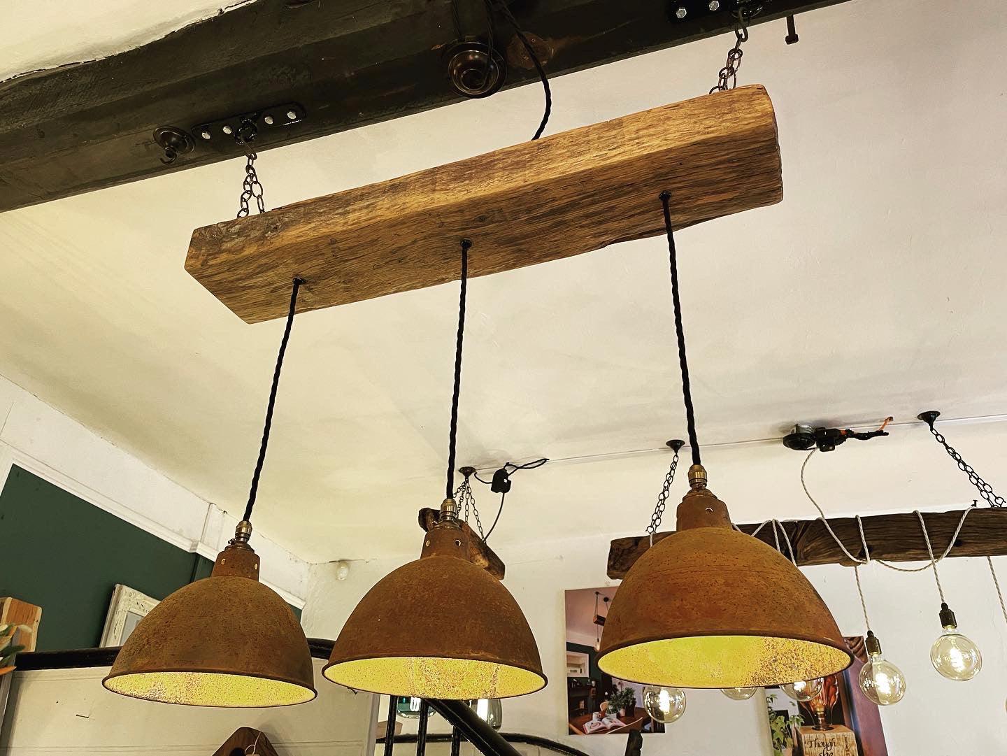 Wooden Beam Light with Shades - MooBoo Home